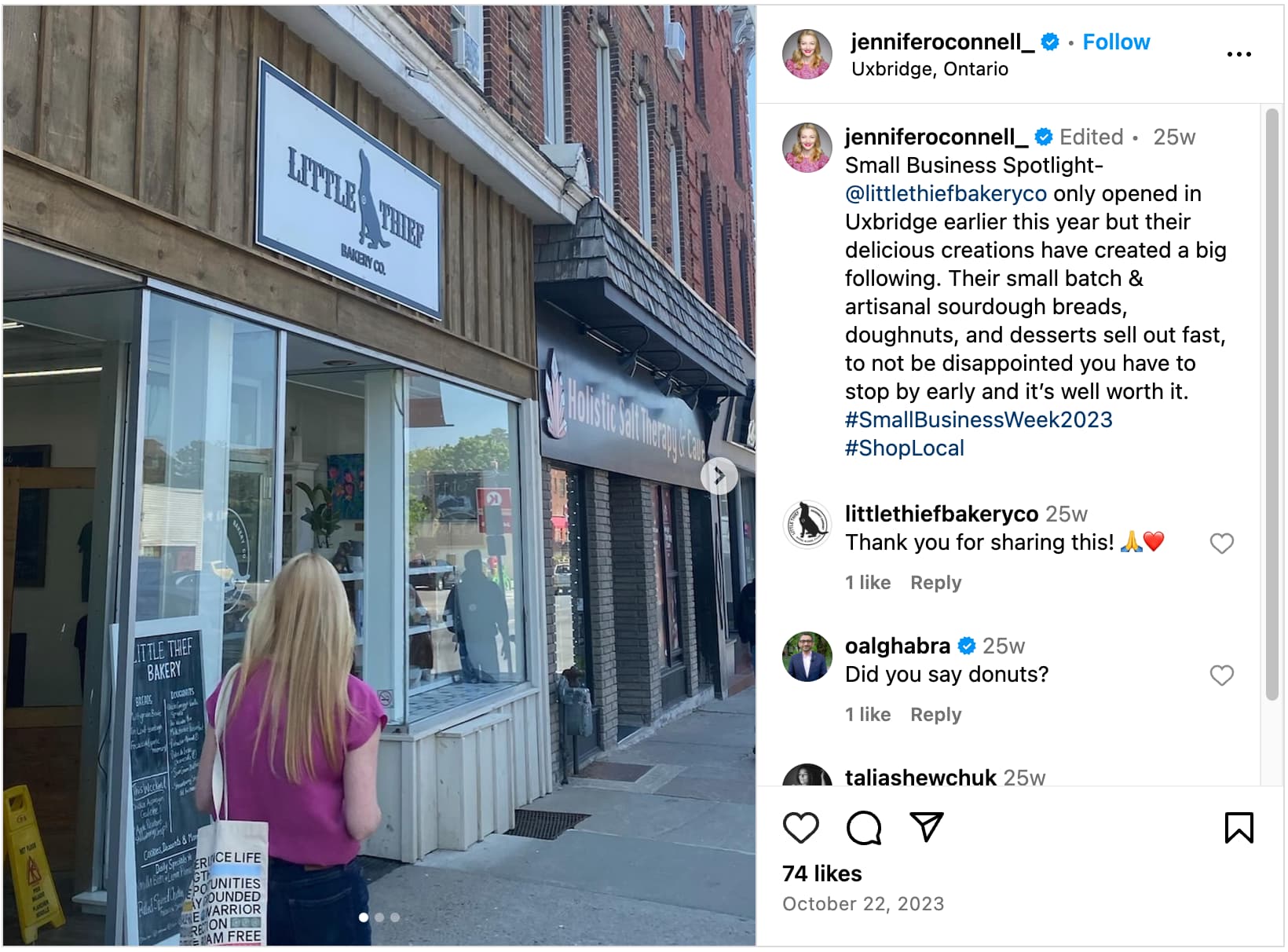 instagram - national small business week example